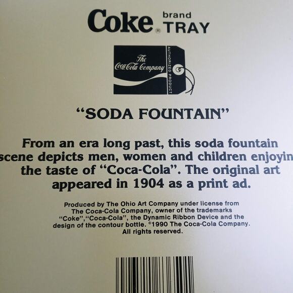 Vintage Coca-Cola Soda Fountain Serving Tray Victorian Soda Shop - Picture 4 of 5